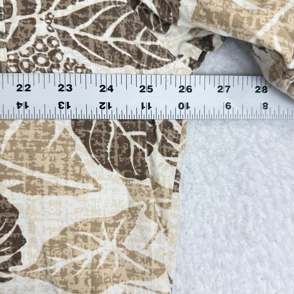 Columbia Hawaiian Shirt Mens XL Tropical Leaf Print Short Sleeve Button Up - Picture 5 of 9